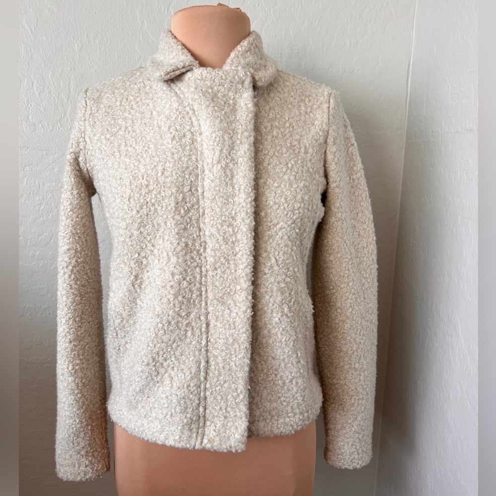 Banana Republic Cream Teddy Jacket
